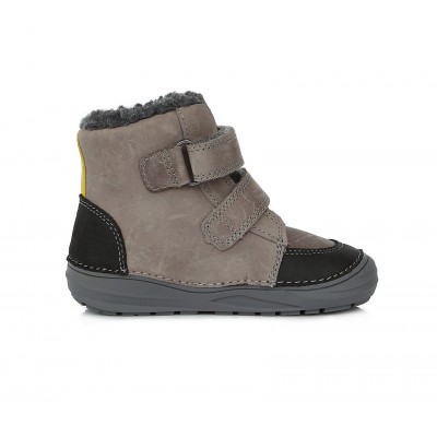 D.D. step chlapčenská detská celokožená zimná obuv W071-357A Grey